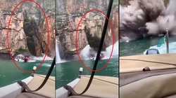 [Wideo] Brazylia. Gigantyczna skała runęła na przepływające łodzie. Są ofiary śmiertelne - miniaturka