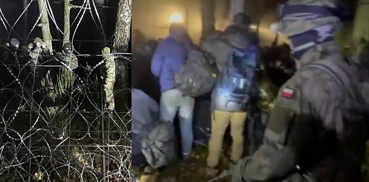 Ponad 200-osobowa grupa migrantów szturmowała granicę. Zniszczona zapora - zdjęcie