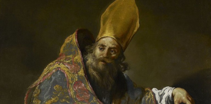 Św. Ambroży,  biskup i doktor Kościoła. Dzięki jego kazaniom nawrócił się św. Augustyn - zdjęcie