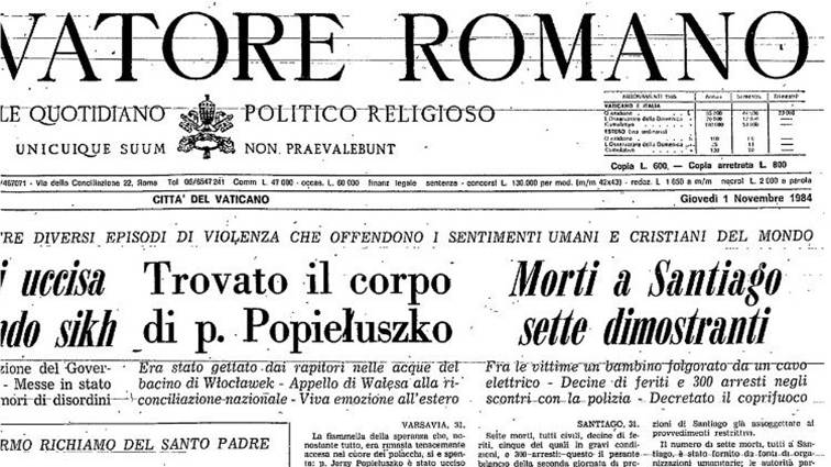 „L’Osservatore Romano”, 1.11.1984