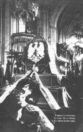 Trumna ze zwłokami Romana Dmowskiego