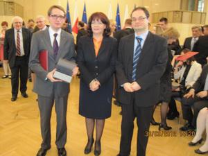 prof. Adam Wielomski wraz ze swoim studentem na spotkaniu z minister Kudrycką prof. Adam Wielomski wraz ze swoim studentem na spotkaniu z minister Kudrycką