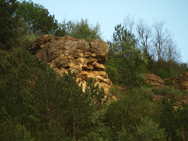 Skały nad brzegiem Dniestru.